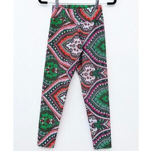 Liquido Women's Eco Capri Leggings Colorful Paisley Activewear Athleisure Gym XS